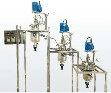 Continuous stirred-tank reactors arranged in series